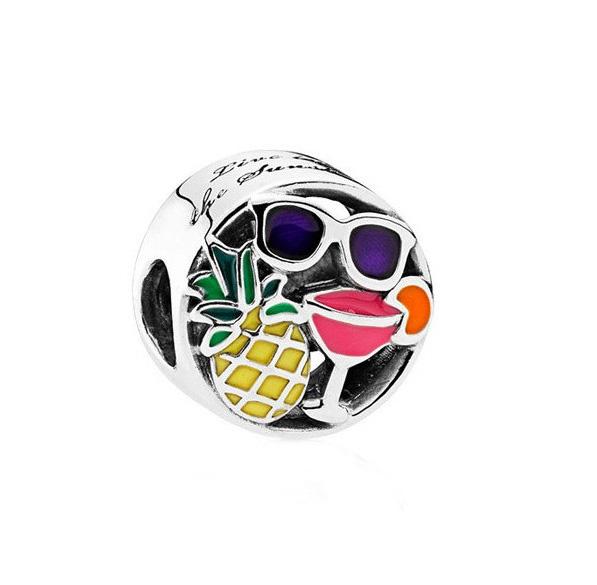 

Copper Strawberry Cherry Apple Fruit Dessert Series Diy Charm Beads Fit For Original Bracelets Women S Boutique Jewelry