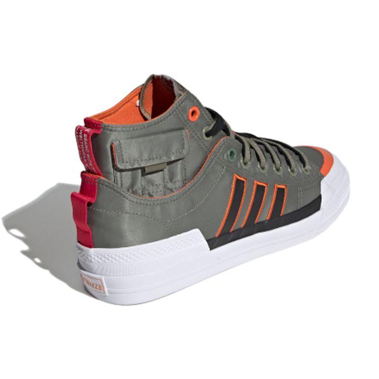 Adidas Originals Nizza Hi Dl Fabric Casual Durable High-Top Skate Shoes Unisex Sneakers Green White GZ2655