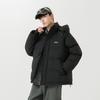 Padded-on Men's Coat Winter Cold-proof Padded Clothes Hooded New Youth Padded Jacket Couple Thickened