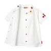 Short Made in Baby White [MIKI HOUSE] Blouse, Sleeve, Plain, Boys, Girls, Japan, 100% Cotton, Baby, Kids, Clothes, Children's Clothes, 10-5408-493,