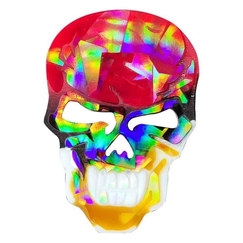 Jewelry Casting Mold Skull Shaped Silicone Mold Holographic Resin Mold for DIY Necklace Keychains Earring Pendant
