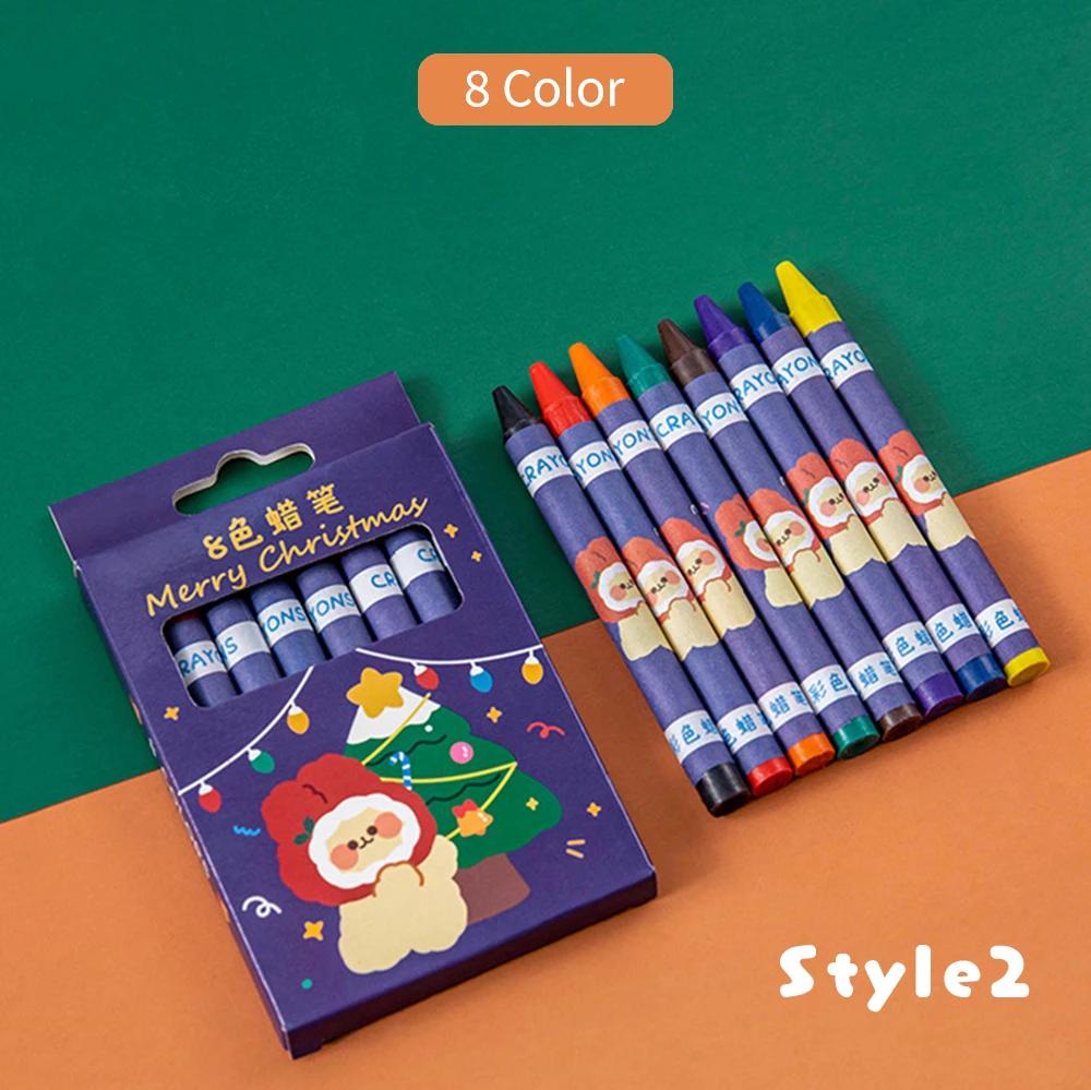

8/12 цветных рождественских мелков для студентов, граффити, ручка для рисования, художественные принадлежности для рисования, подарки, канцелярские принадлежности 8 color