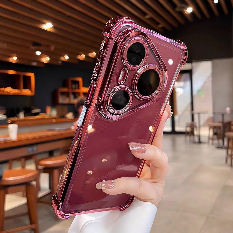 

Case For Huawei Pura 80 Ultra 80 Pro plus Fashion Electroplating Transparent Four Corners Shockproof Back CoverFor Huawei Pura80 Huawei Pura 80