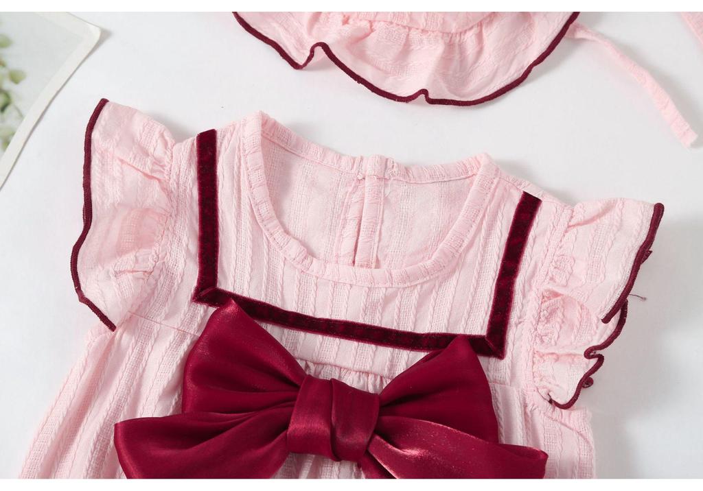 Super Cute Summer One-Piece Lace Bloomer Dress for Infants and Toddlers - Princess 100-Day-Old Edition