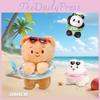Cute Plush Animal Keychain Featuring Panda Dog And Bear For Summer Fun