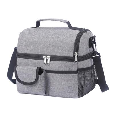 Nuove borse Bento Borse da pranzo doppie addensate Borse da picnic portatili a spalla isolate Impacchi di ghiaccio a doppio strato