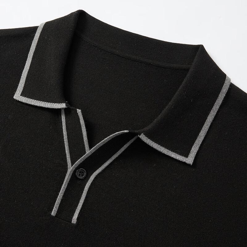 Jinjie Herren Herbst/Winter Strickpullover mit eckigem Kragen