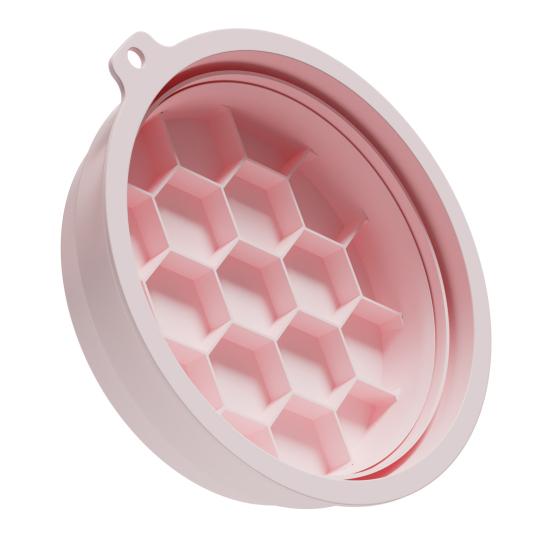 Collapsible Face Bowl with Built-in Ice Tray Eco-friendly Reusable Portable Silicone Ice Facial Folding Washbasin