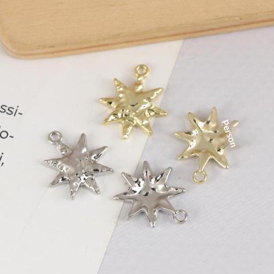 10Pcs Simple Alloy Octagonal Star Pendant For DIY Bracelets Necklaces Jewelry Making Accessories