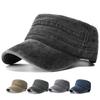 Military Color Plain Solid Adjustable Hat Top Flat Fishing Cotton Washed Vintage Neutral Gender Women  Men For Hats Army Cap Outdoor Sun