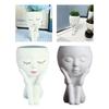 Cute Girl Face Flower Pot for Home and Garden Decors Succulents Cactus Resins Head Planter Vases for Small Plant Display