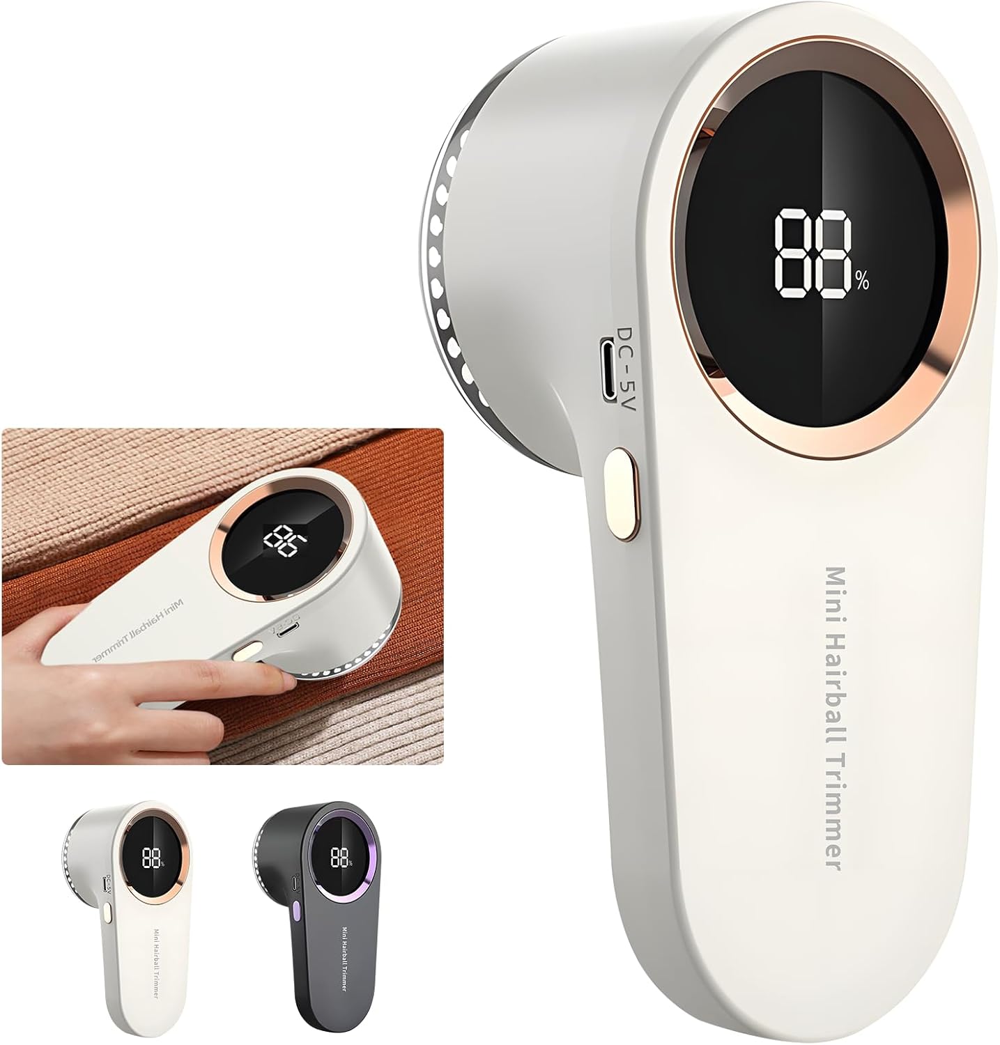 

Электрическая машинка для удаления катышков Зарядка от USB Портативный удалитель катышков для одежды/ткани для свитера/домашнего использования Безопасная конструкция двигателя с высокой скоростью белый