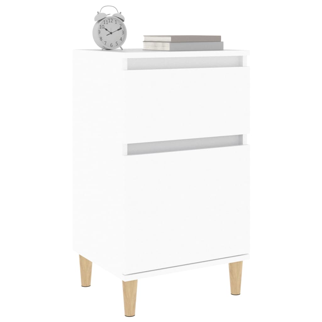 Nightstand White 40x35x70 cm