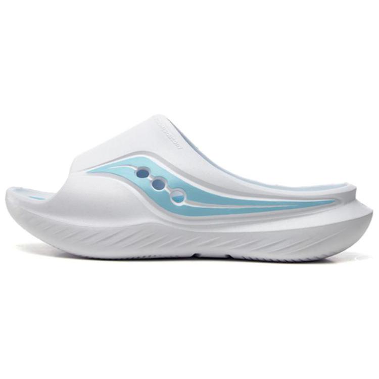 SAUCONY Cradle Lightweight Comfortable Non-Slip Durable Slide Sandals Unisex Sandals White Light-Blue S28901-7