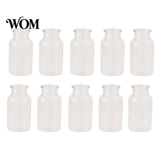 Multi-purpose Plant Container Small Vases for Flowers, Mini Clear Glass Bud Vases, Unique Artistic Vase Flower Wedding Table Centerpiece Home