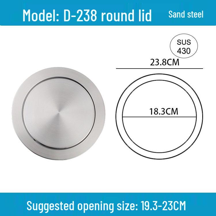 Runder versenkbarer Mülleimer mit Schwingdeckel für die Arbeitsplatte