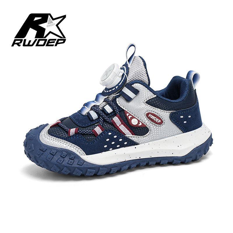 Running shoes, sports shoes, children's shoes, middle-aged children and boys 2025 explosion, red star leather surface, autumn and winter two cotton