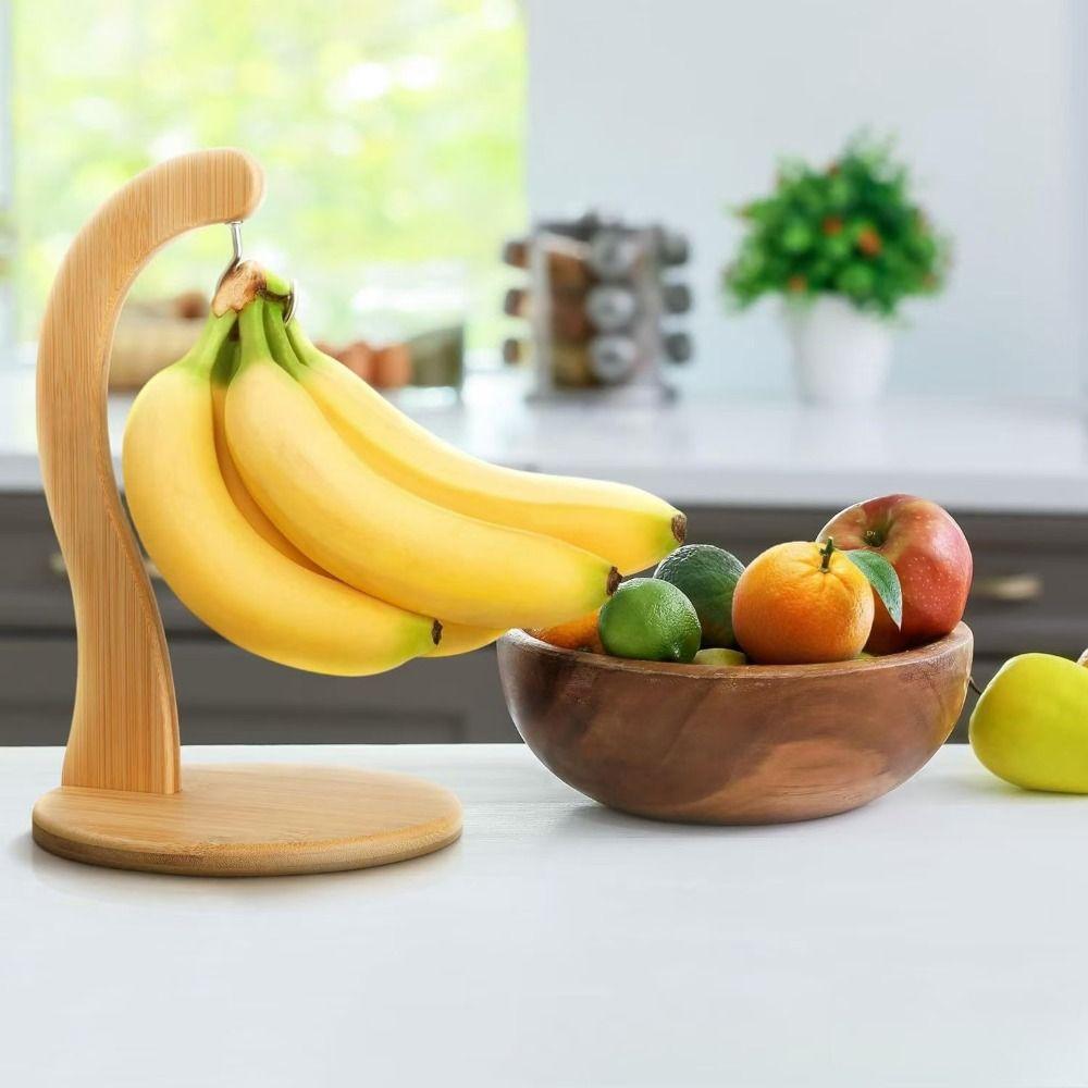 Creative Wooden Banana Rack Keep Bananas Fresh Fruit Display Hanger  Home Supplies