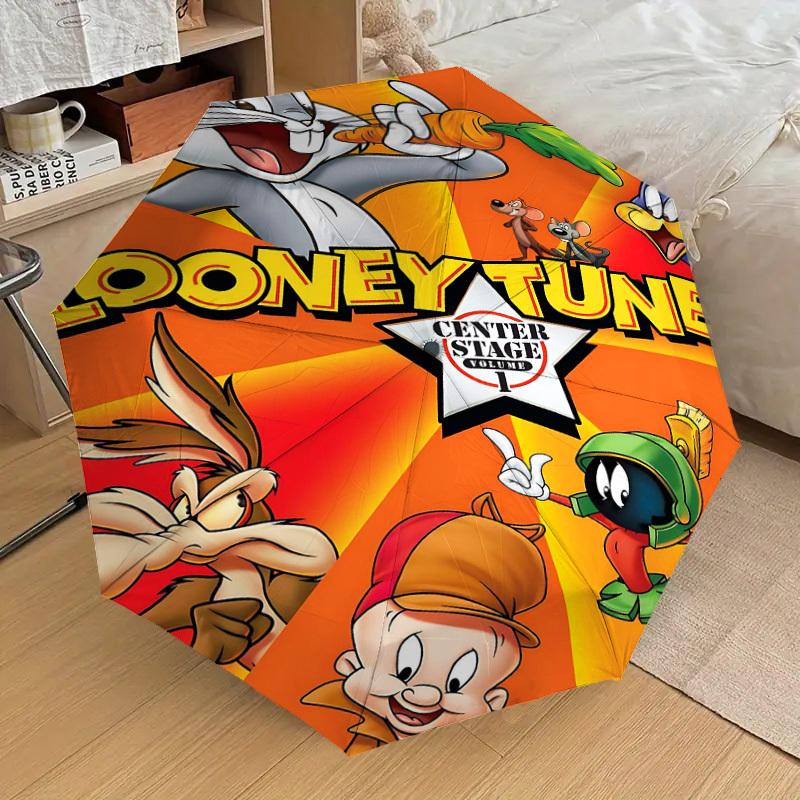 1pc Looney Tunes Center Stage Volume 1 Automatic Open/Close Umbrella Compact Folding Umbrella with 8-Rib Shaft lightweight esign, for Women/Men1200A