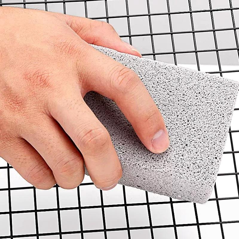 BBQ Grill Cleaning Brush with Pumice Brick 1/4Pcs Bristle-Free Barbecue Cleaning Tool for Home Kitchen Outdoor BBQ
