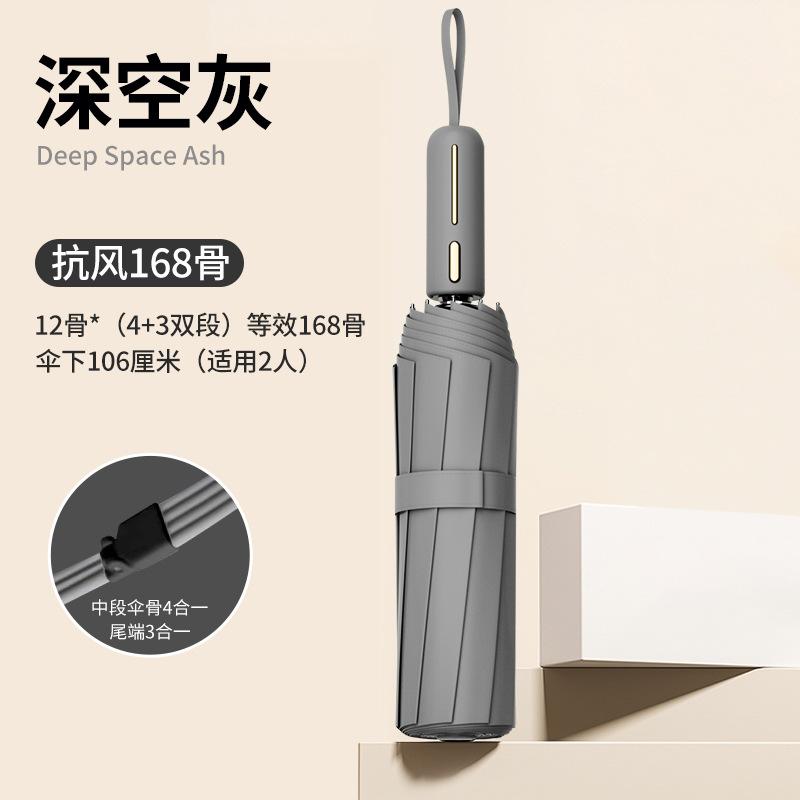 192 bone storm-resistant umbrella, enlarged, thickened and reinforced automatic umbrella, boys folding sun umbrella, women's shading and sun protectio