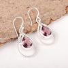 Rhodolite Beautiful Gemstone Earrings, 925 Sterling Silver Adorable Jewelry For Love, Handmade Spiritual Jewelry For Gift