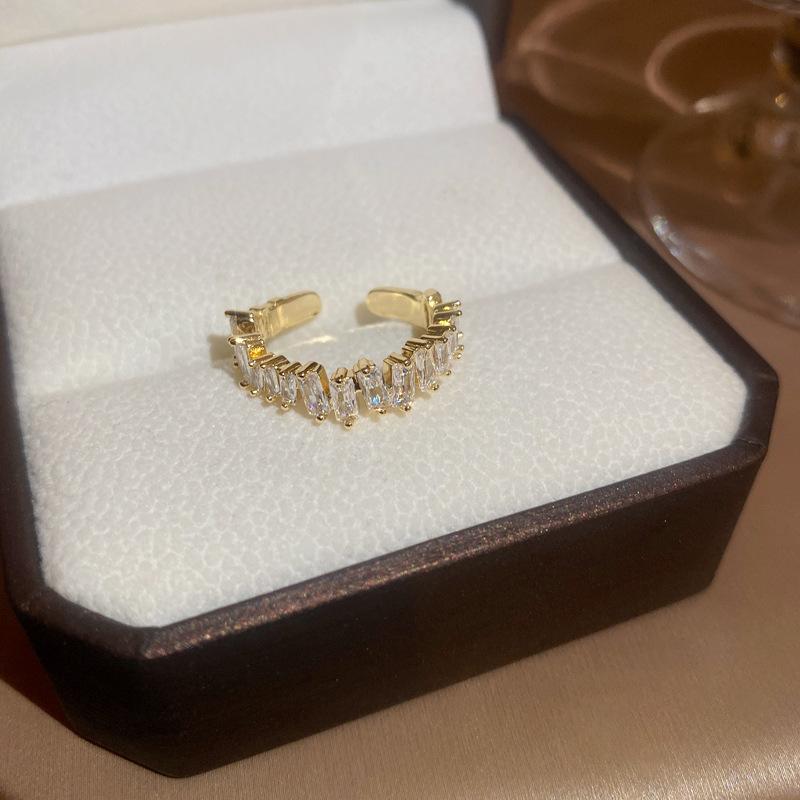 French Temperament Butterfly Pearl Bow Open Ring Simple Trend Index Finger Ring Jewelry Women