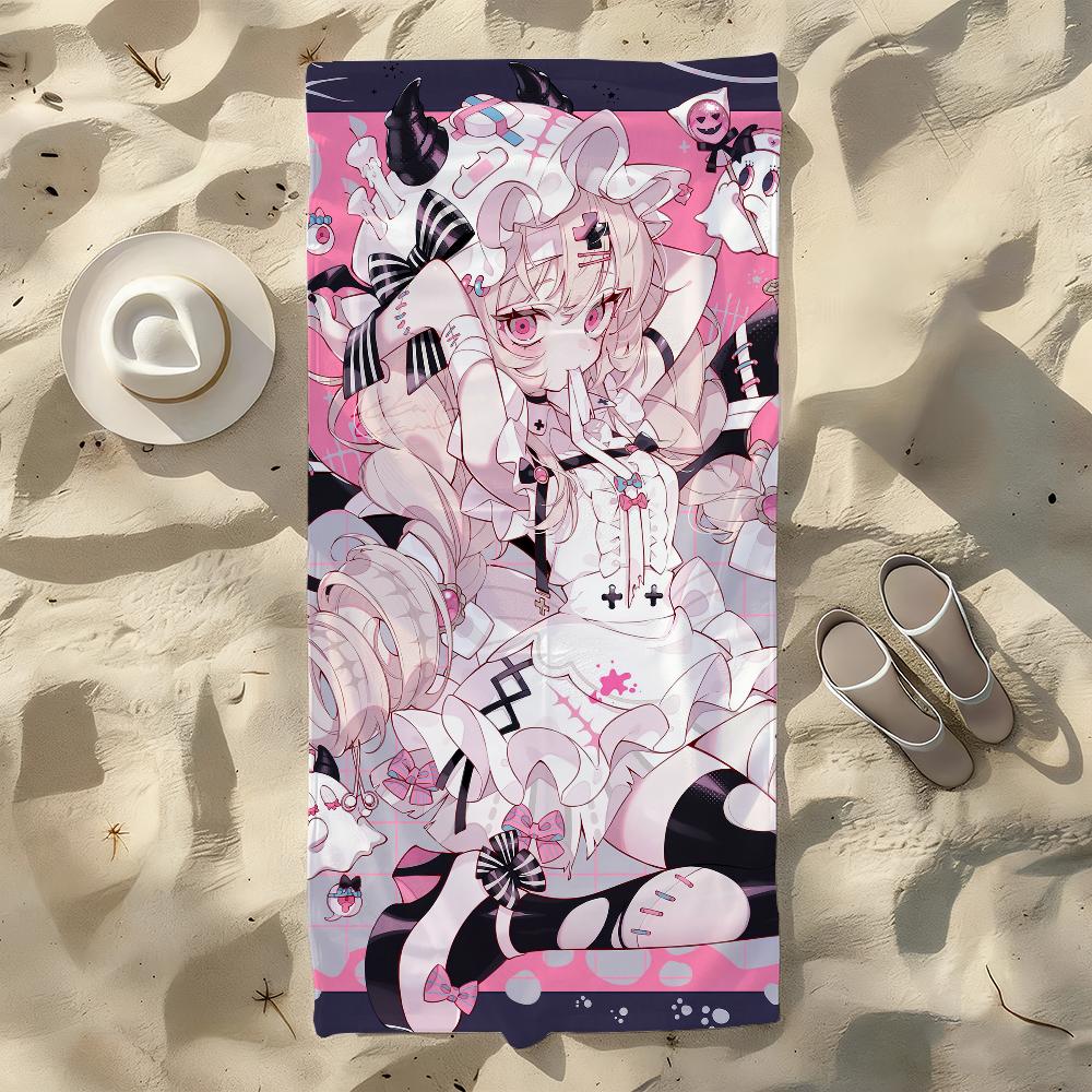Sweet Kawaii Candy Girls Towel For Swim Yoga Gym Quick Drying Soft and skin-friendly Beach Towels All-Season