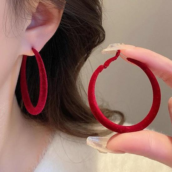 925 Sterling Silver Large Hoop Earrings - Elegant, Versatile, and Simple Studs for Women