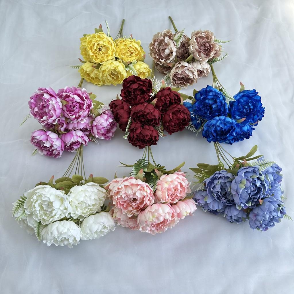 Peony Wedding Decor Artificial Flower Arrangement For Home And Event Styling