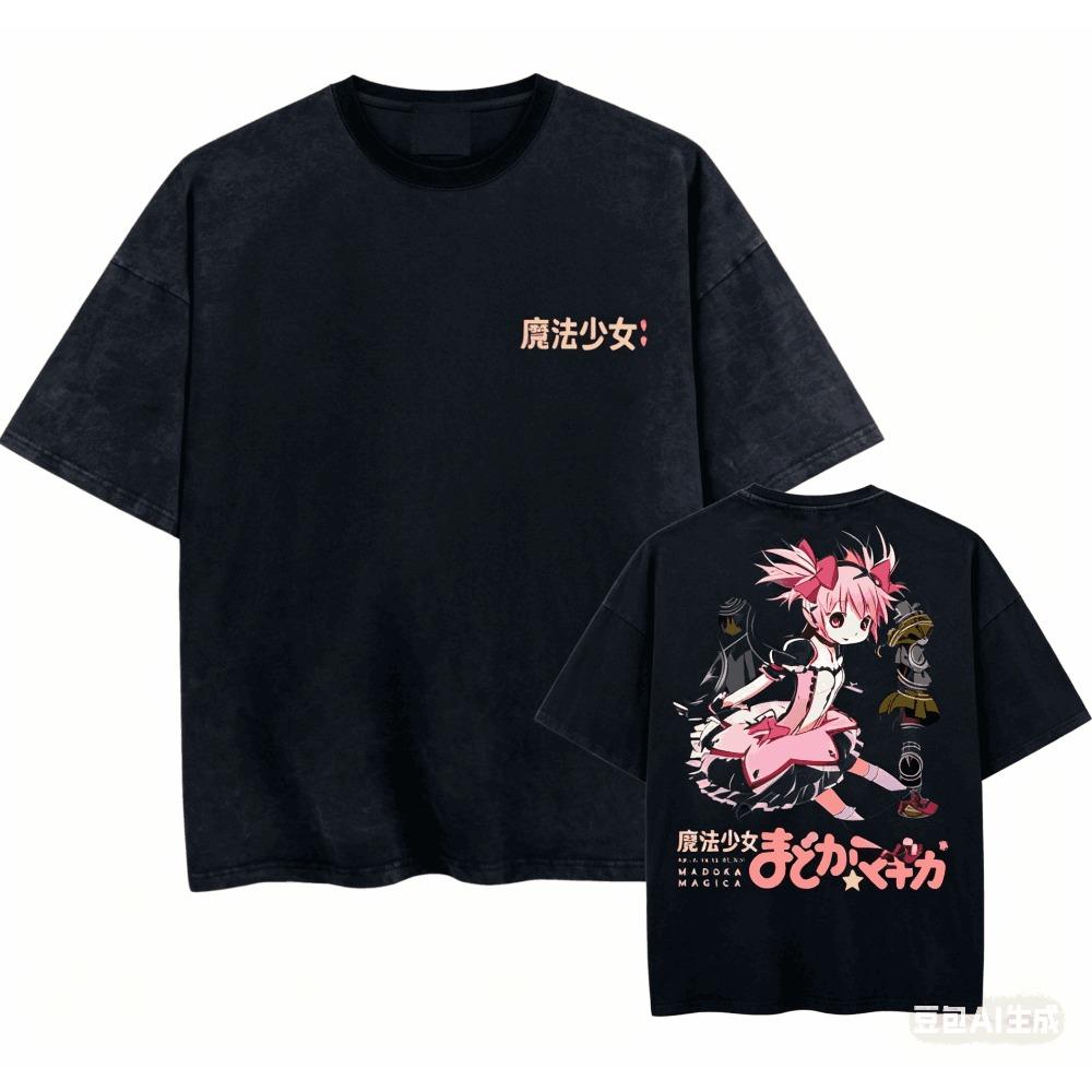 Puella Magi Madoka Magica Cotton T-shirt Year round clothing high quality personality Clothes Plus Size Unisex New Model Retro Fashion