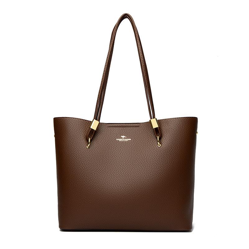 

Tote Bag - Large Capacity Shopping Bag, Convenient Handbag, Single Shoulder Bag, Underarm Bag коричневий