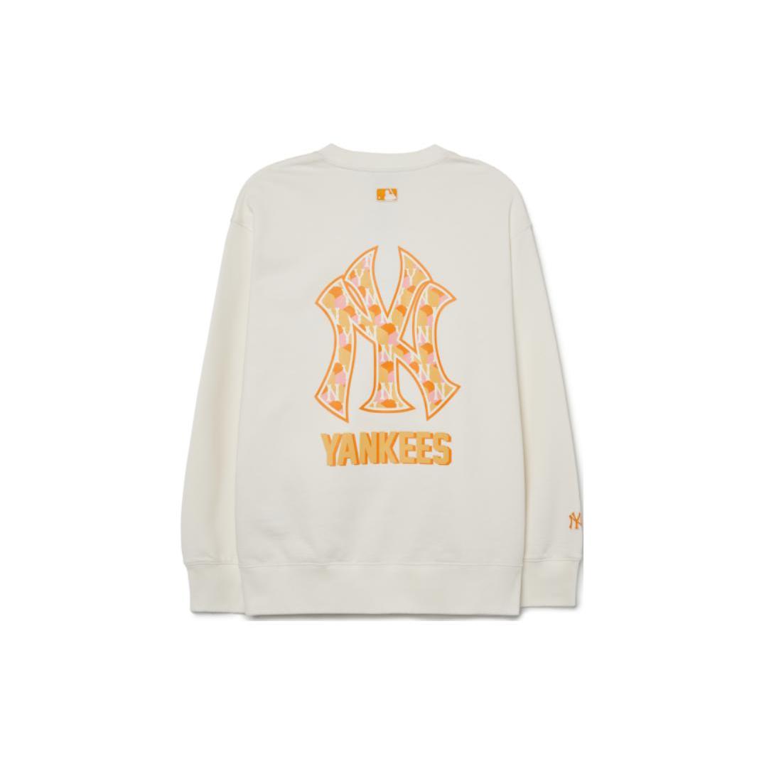MLB New York Yankees Sweatshirts Unisex Ecru Crew Neck Moderate Regular 3AMTM0131-50CRS XS