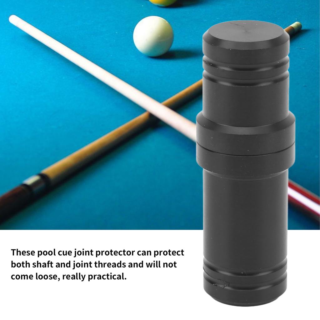 2PCS Billiard Cue Joint Protector Plastic Pool Cue Joint Stick Connector Guard End for MEZZ Black
