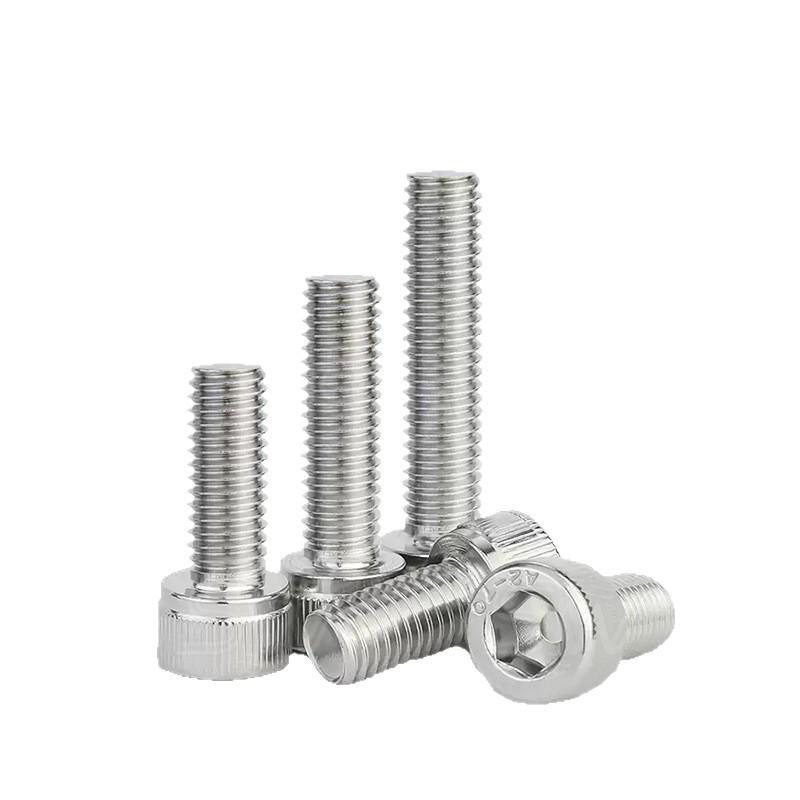 304 Stainless Steel Hex Socket Cap Screw, DIN912, High Strength, Knurled Bolt, M2-M12