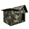 Insulated Outdoor Cat House Waterproofing Large Space Foldable Cat Bed Kitty Shelter for Garage Porch Barn