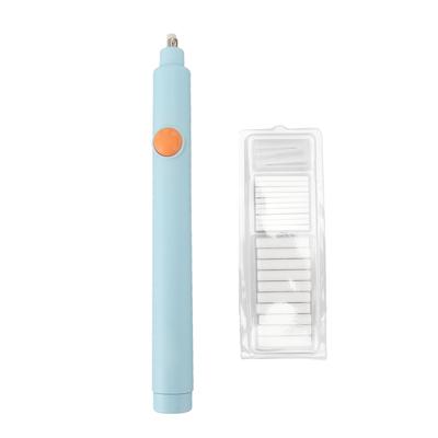 Electric Eraser Easy Operation Adjustable Length AAA Battery Powered Electric Pencil Eraser with 20
