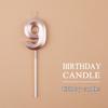 Gold and Silver Number Candles for Birthday Cakes - Pink Exquisite Design