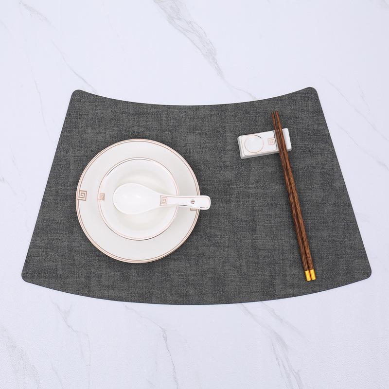 Round table new Chinese fan-shaped placemat Western food mat Anti-scalding table mat Thermal insulation mat Food cloth mat Bowl mat Hotel meal