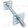 Post Base Adjustable Anchor 80X80X250X4.0Mm Oc + Welded Nut