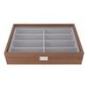 8-Schlitz Sonnenbrillen-Aufbewahrungskoffer Nussbaumholzmaserung Holz-Brillenbox Organizer Aufbewahrung Brillenhalter