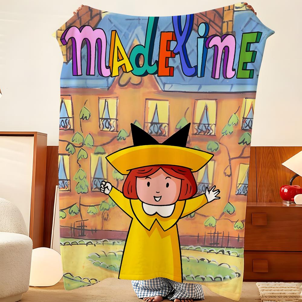 Art M-Madeline Throw Flannel Throw Blanket, Lightweight Cozy, Durable Washable Cute Cool