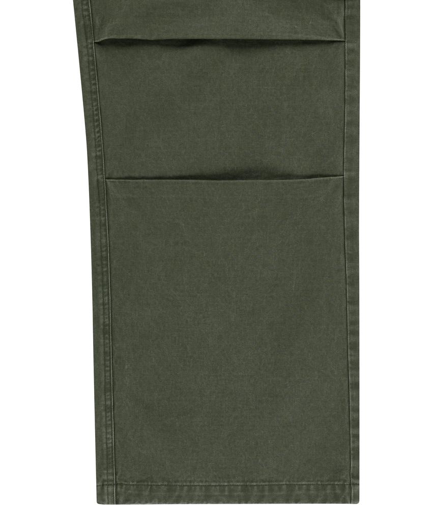 SLOWACID Dyed Cotton Wide Cargo Pants [Khaki]