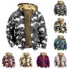 Herenjas met camouflageprint, casual lente- en herfsttrend, capuchonjas met rits