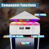 Console Cooling Fan with Dust Cover Colorful LED Light for PS5 Console Disc Edition & Digital Edition Silent Absorb Fan Cooler with 2 USB Port
