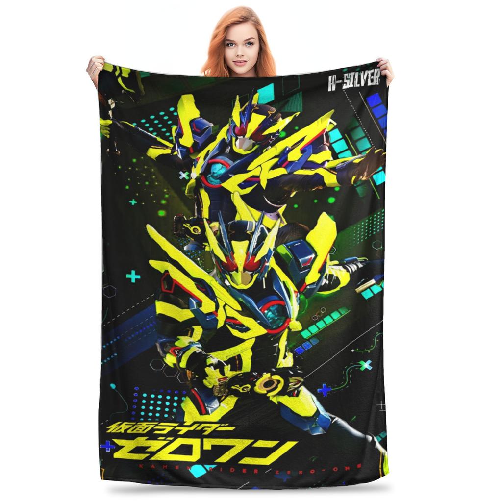 Super Soft kamen rider anime Throw Blanket Premium Flannel Fleece Lightweight Bed Blanket Fuzzy Plush Bedspread All Season Use