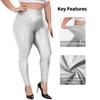 Yoga Pants New Arrival High-Waisted PU Solid-Colour Casual Pants Pencil Pants Tight Pants