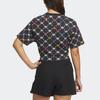 adidas Originals Women's Cartoon Print Tie-Front Cropped T-Shirt Black IP1769