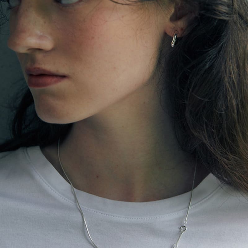 green [925 silver] Un.silver.138 / evening necklace (silver)