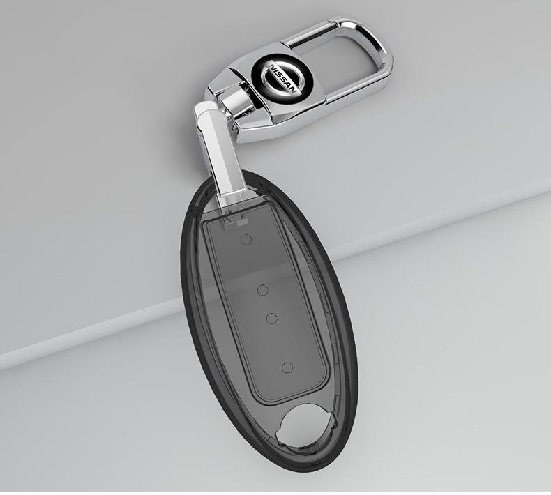 Compatible Key Cover for 2022 Nissan Sylphy, Teana 21, Qashqai, X-Trail, Tiida - Transparent Shell